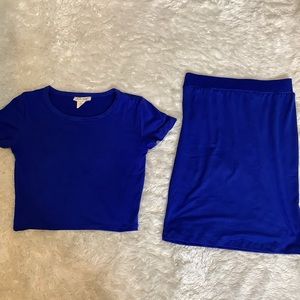 Blue two piece set